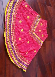 Red Embroidered Skirt