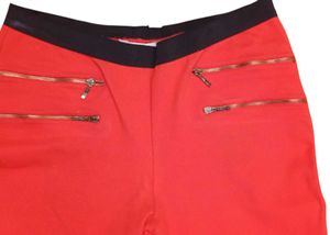 AND  Zipped Skinny Treggings Coral