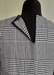 ZARA Houndstooth Asymmetrical blouse