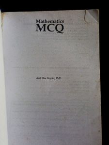 MATHEMATICS MCQ - A.Das Gupta