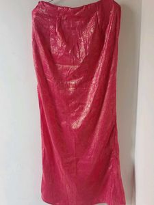 Pink Metallic Skirt