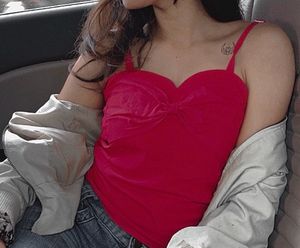 Pink Strap Crop Top With Back Zip