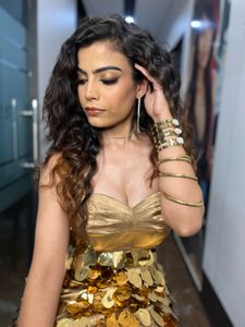 Gold Sequin Party Dress
