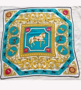 Versace Vintage Silk Horse Scarf