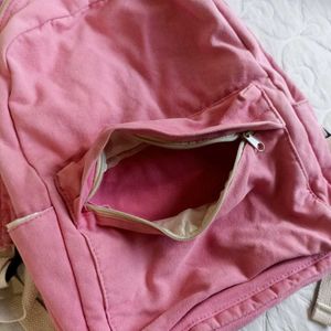 Pink Canvas Backpack