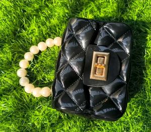Quilted Pearl Handle Mini Bag