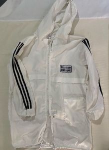 Xiaomantou White Hooded Jacket