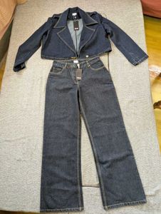 QUA blue Wash Denim Suit
