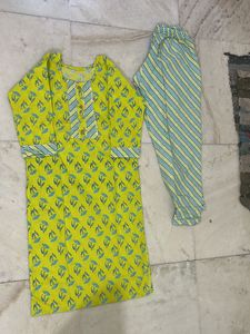 Unused Pure Cotton Printed Kurta