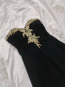 Black Strapless Gown