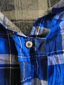 Blue And White Checks Shirt