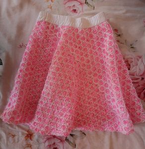 Pink Floral Skirt