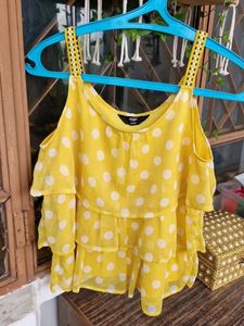 Yellow Polka Dot Top
