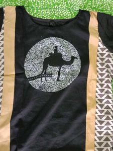 Elegant Black Printed Kurta