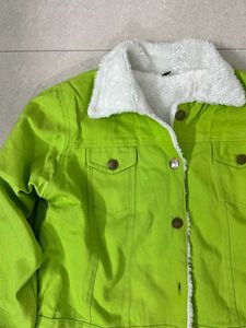 Green Sherpa Lined Jacket 🍀(Get a Freebie)