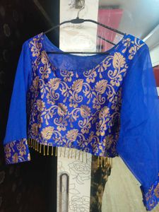Elegant Blue Top, With Skirt &amp; Dupatta