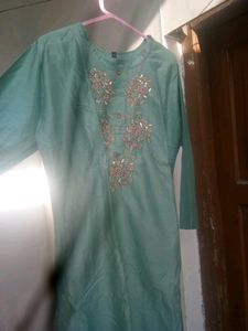 New Embroidery Work Kurta With Plazo