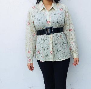 Semi Sheer Blouse Shirt