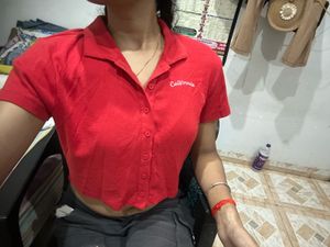 Forever 21 Red Polo Shirt