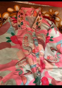 Floral Embellished Collar Blouse