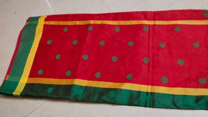 Red &amp; Green Saree