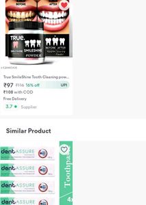 True SmileShine Tooth Cleaning &amp; Whitening Powder