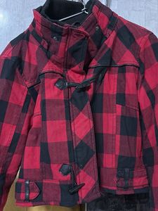 Red &amp; Black Plaid Jacket