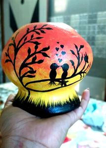 Double-sided SunsetHandpainted Homedecor Showpiece