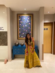 🔥Golden mustard Lehnga🥻