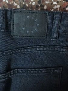 CHARCOAL WIDE LEG WOMEN JEANS