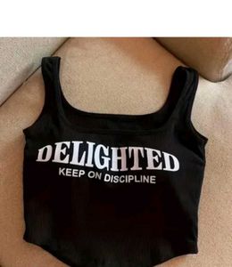 Black Graphic Tank Top