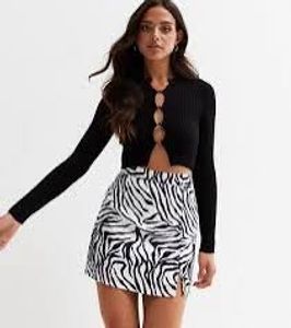 Zebra Print Mini Skirt
