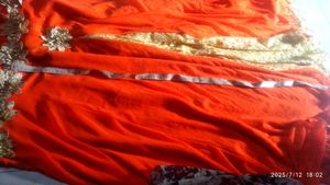 Orange Floral Top( 34 size)