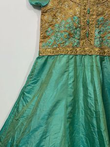 Green &amp; Gold Ethnic Dress