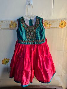 Stone Work Girls Frock