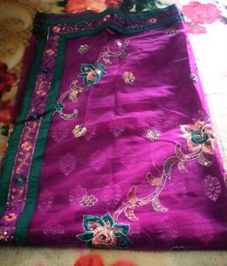 Branded Saree With Net Pallu..