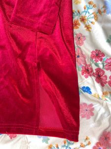 Red Velvet Mini Dress