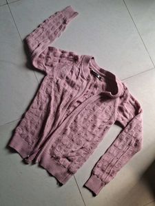 Dusty Rose Knit Cardigan