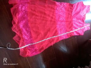 Red Ethnic Gown Dress