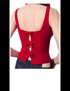 Red Bow Back Tank Top