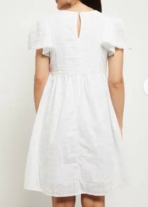 White Schiffli Dress