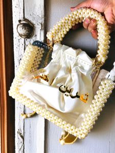 Elegant Pearl Embellished Gift Bag