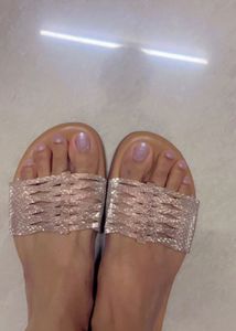 Silver Rose Shiny Stripes Flip