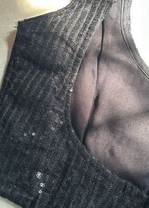 Sequin Embellished Black Blouse