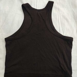 Ribbed Brown Tank Top