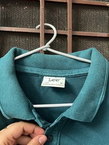 Lee Polo Neck Teal T Shirt