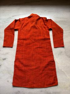 Vibrant Orange Kurta For Boy