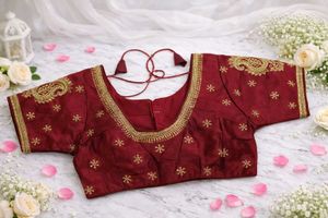 Star  Embroidered Saree Blouse