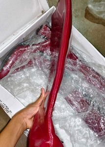 Stylish Burgundy Knee-High Boots