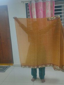 Brown Patterned Scarf